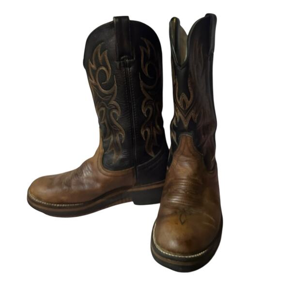 Durango Vintage Women’s Brown Black Embroidered Boots Western Size 6.5 M Used - Picture 3 of 8